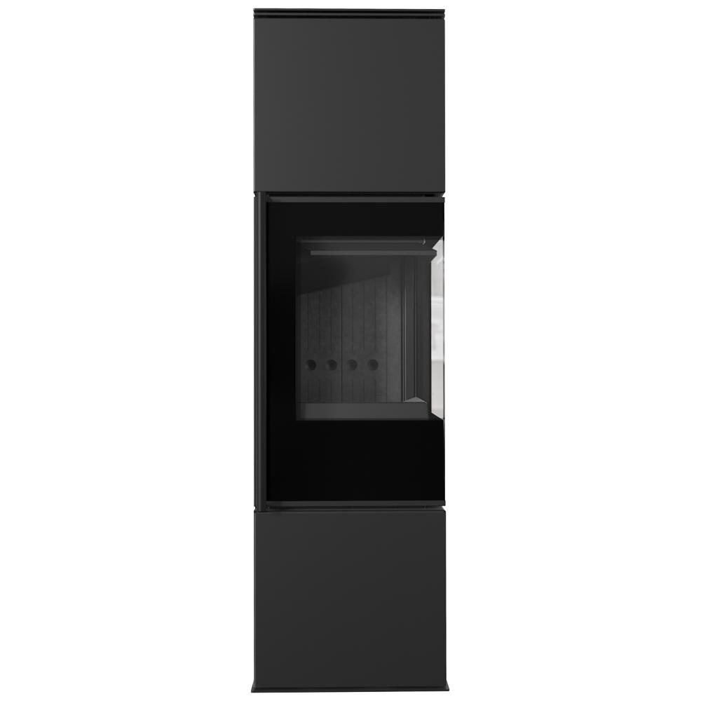 Wood burning steel stove KRATKI REN/M right Ø 150 7 kW black thermotec
