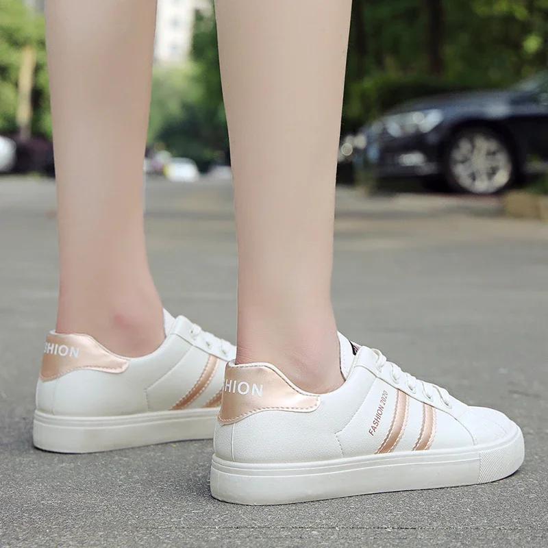 Neue Damen-Einzelschuhe tief ausgeschnitten flachsohlig zum Schnüren runde Zehenpartie vulkanisierte Schuhe flachsohlige lässige Mode Sportschuhe