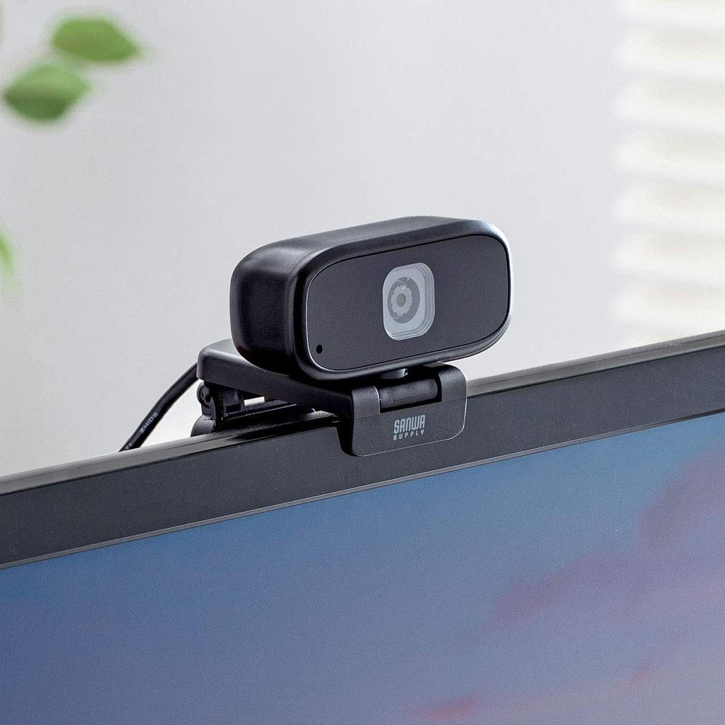 Sanwa Supply USB A Full Teams Webcam, connection, HD, 5MP, Zoom/Microsoft compatible, CMS-V59BK