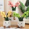 Simulated Potted Plush Toys Hyacinth Cactus Plant Animal Ornaments Flowers Decoration Children's Toys