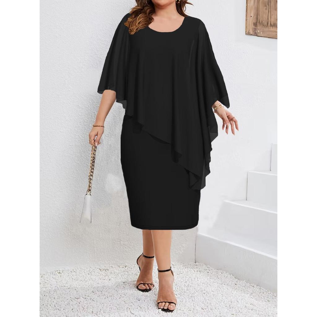 Spring Summer New Women's Fashion Solid Sleeveless Chiffon Shawl Bodycon Dress, European American Style Casual Party Dress for Women