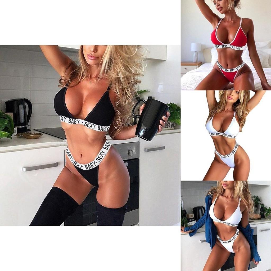 Summer Sexy Women Bikini Set Bathing Suit Soft Material Push Up V Thong Design