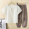 Baby Boy Summer Outfit Set With Ice Silk Fabric For Toddler Kids Casual Wear