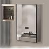 40cm x 50cm Space Aluminum Smart Mirror Cabinet with Lights & Defogging, Punch-Free Wall-Mounted for Small Bathrooms