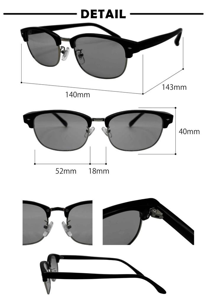 [Face Trick glasses] Polarized and photochromic sunglasses for men and women. UV protection. Lenses darken with UV light. Made in Sabae, Japan.