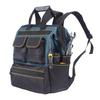 Tool Backpack 31x21x43cm Wide Top Opening Multiple Exterior Pockets for Wrenches Screwdrivers Easy Access Organization