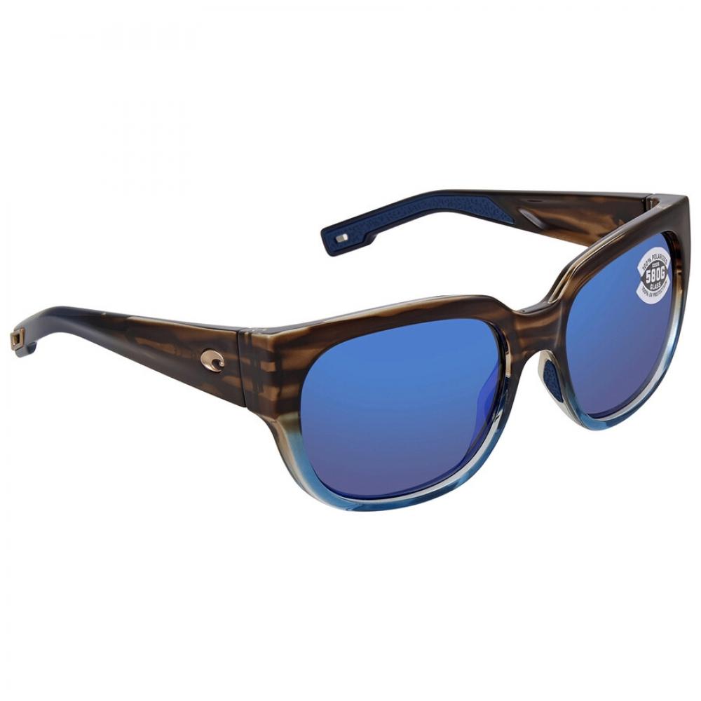 Costa Del Mar Waterwoman Blue Mirror Polarized Glass Ladies sunGlasses Wtw 251 Obmglp 55 6s9019 901917 55