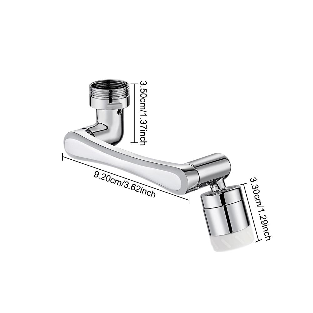 Einstellbarer Wasserfilter-Sprudeldusche mit zwei Modi, 1440° drehbar, Wasserhahn-Adapterverlängerung, 24 mm Außendurchmesser, drehbarer Wasserhahn, 20 mm/22 mm Innendurchmesser