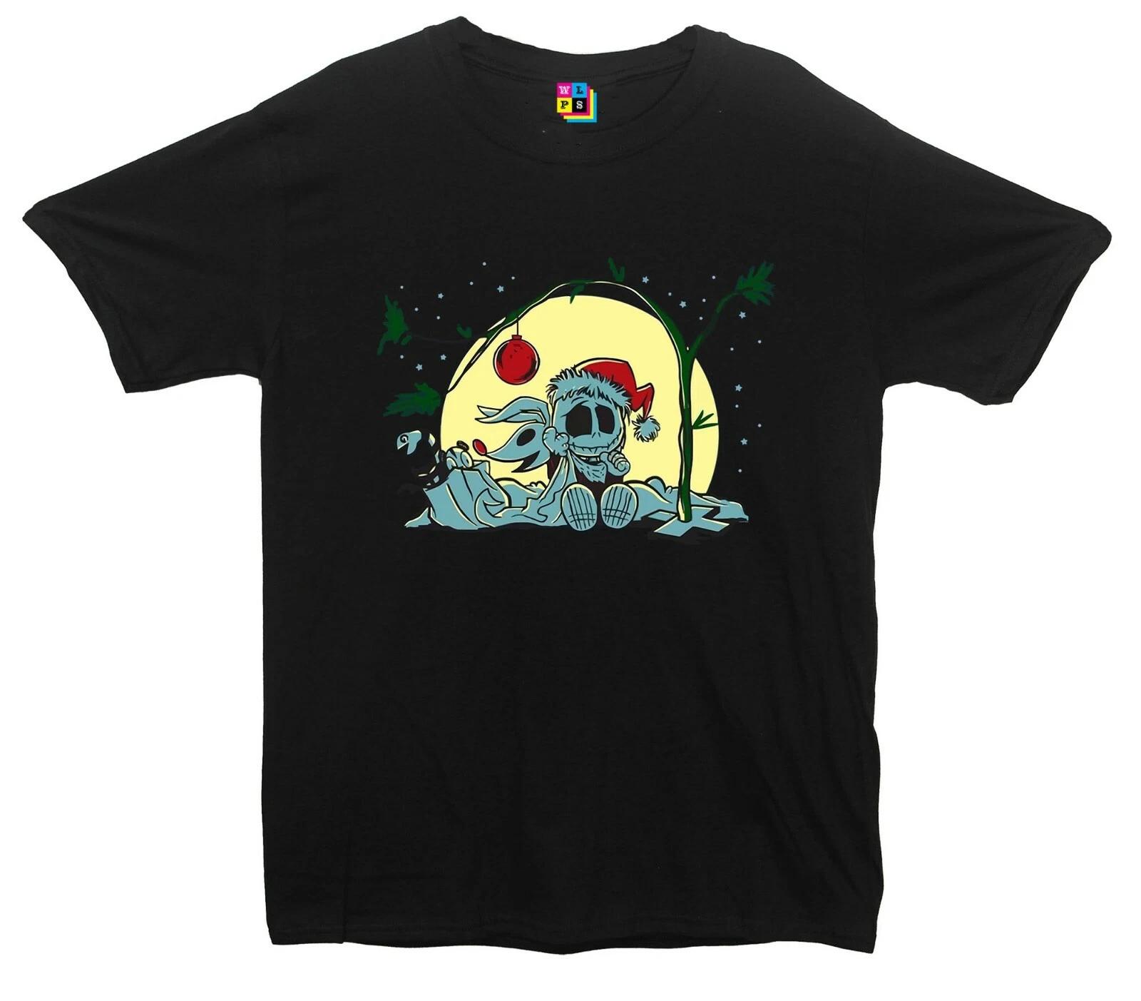 Jack Skellington Christmas Scene Printed T-Shirt (Film Inspired) S