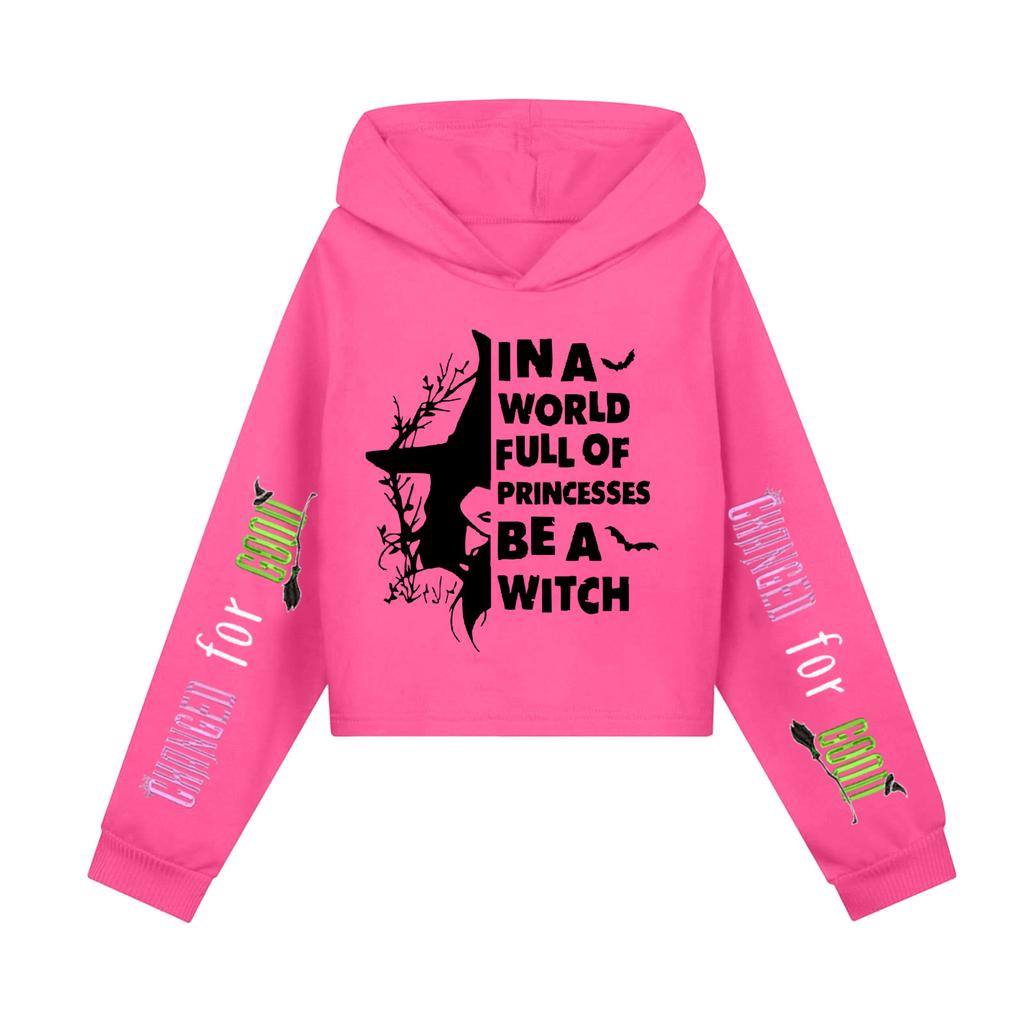 Children's Hooded Hood, Trendy Long Sleeved Witch Hoodie