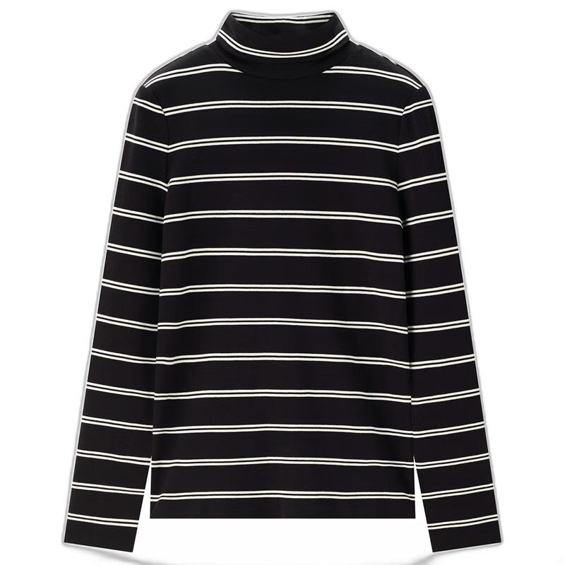 Giordano Women s Pure Cotton High-Neck Long-Sleeve T-shirt M