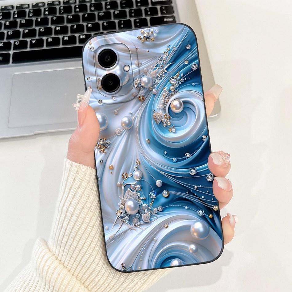 For Samsung Galaxy A06 Beautiful Bow Rose Painting Phone Case For Samsung A06 4G 5G Soft Silicone Shockproof Cases