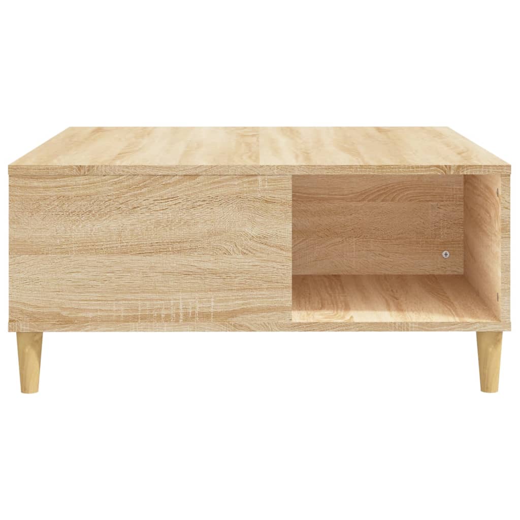  Coffee Table, Sonoma Oak 80x80x36.5 Cm Wood-based Material