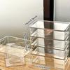 Large Transparent Storage Bins with Lids Stackable Desk Organizer Containers for Office Supplies, Stationery Essentials