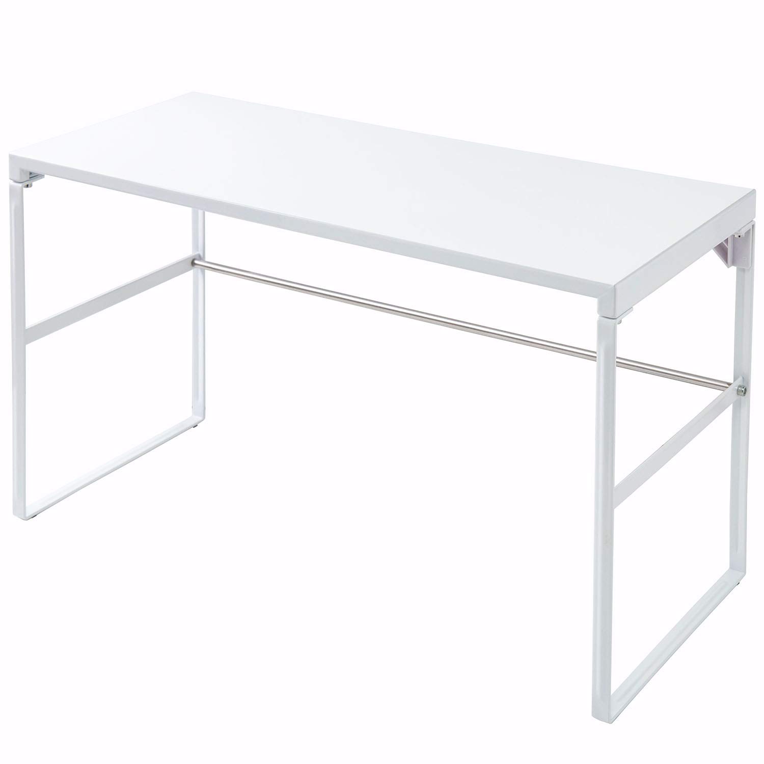 

LIHIT LAB Computer Stand, Monitor Stand, Desk Stand, White, 59cm Wide x 25cm Deep x 33.5cm High, Tall, 15kg Load Capacity, A7336-0
