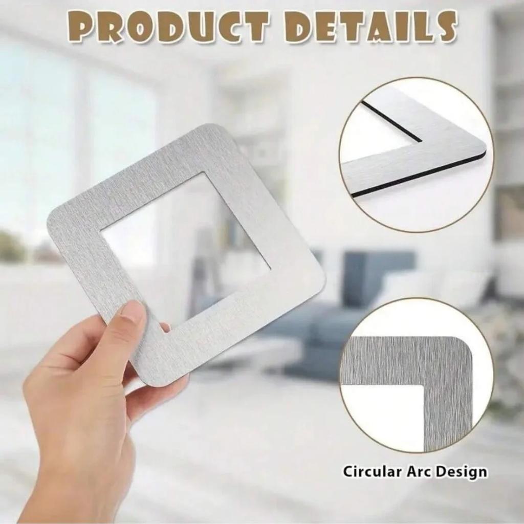 1pc 8.6X8.6cm Switch Protection Cover Socket Wall Sticker Suitable for Home Living Room Decoration