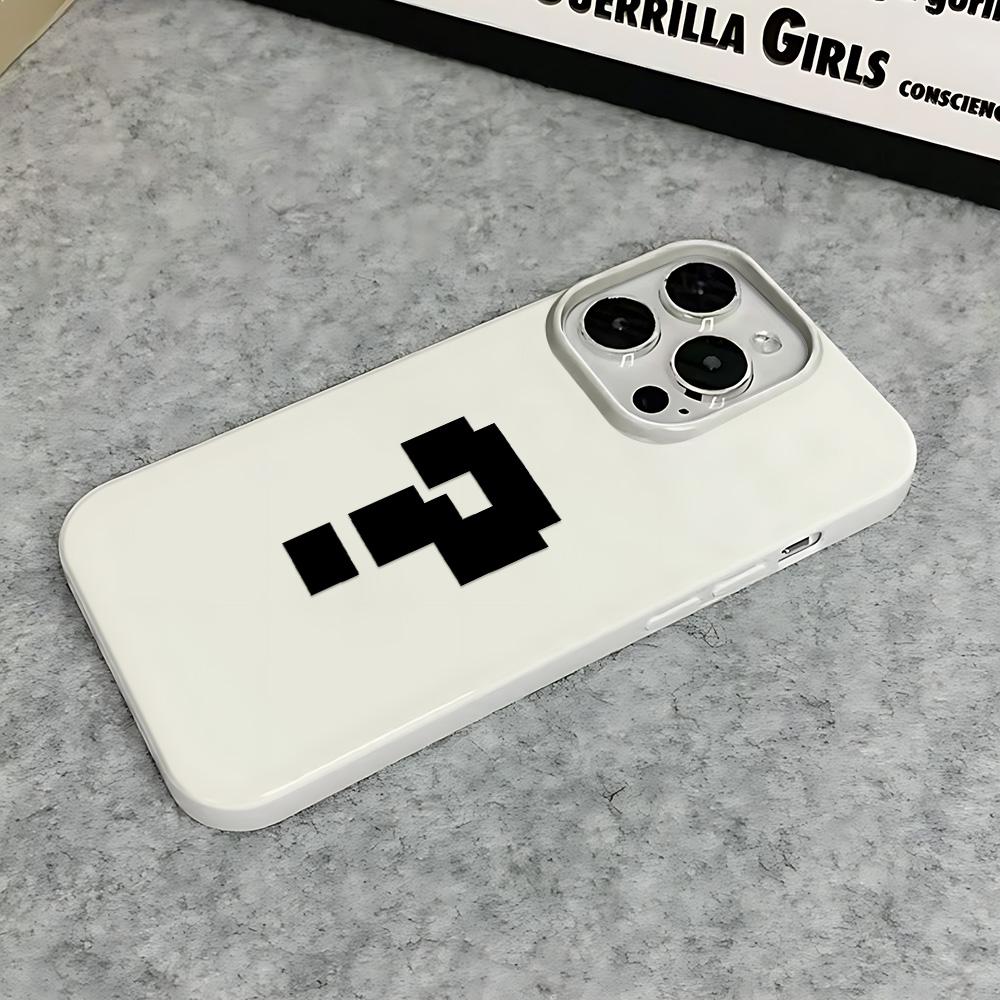Daily Casual Phone Case For Iphone 14 12 16 11 Pro Max 17 Air 15 Plus 13 Black Question Mark Non Slip Grip Anti Wear Protector iphone 17 Pro белый