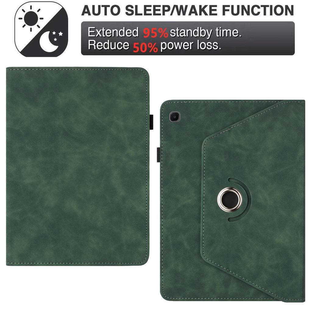 Tablet Case for Samsung Galaxy Tab A7 10.4 (2020) T500 T505 Rotating Stand Solid Color PU Leather Cover