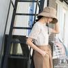 Breeze French UV Small Face Large Wide UV Safari Hat Size [QUEENHEAD] Hat, Protection, Effect, Women's Hat, Size, Brim, Protection, [Free (56-58.5cm)