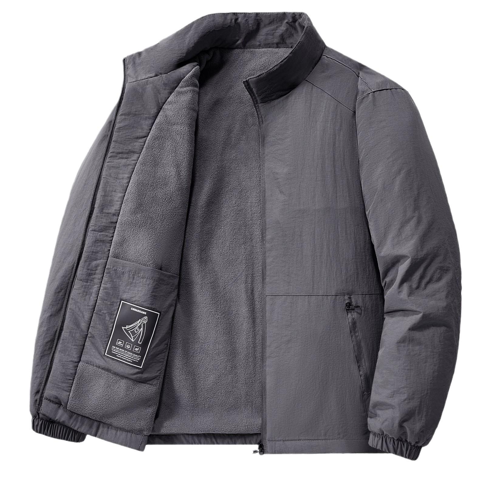 Новая зимняя флисовая утепленная куртка мужская ветрозащитная теплая куртка большого — фото 6