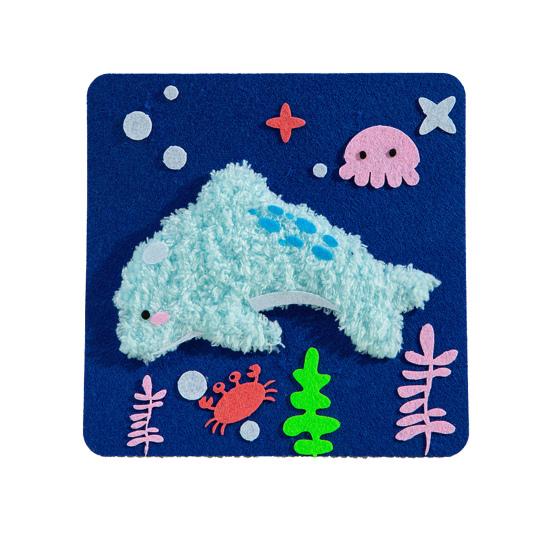 1/7/10Pcs Christmas Handmade DIY Material Bag Easy to Operate Embroidered Doll Set with Cartoon Animal Pattern Sewing Craft Kit