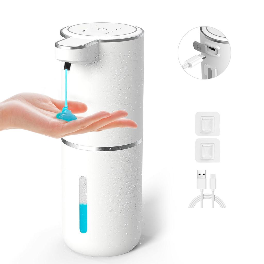 Fully Automatic Liquid Soap dispenser12.8oz/380ML Electric Wall-Mounted Touchless Soap Dispenser Suitable for Kitchen and Bathroom USB Rechargeable