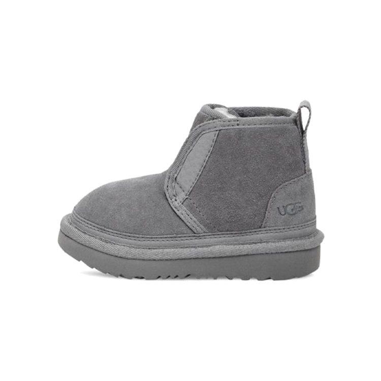UGG Neumel Lightweight Fleece Lined Snow Boots Gray Children Aged 3 7 Years Old 1121037T-MTL
