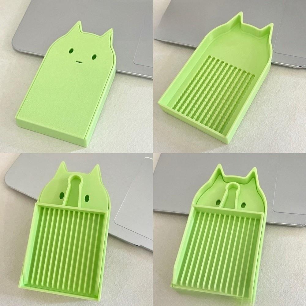 Kreative PP 2-in-1 Bohnenschale und Schaufel Handgemachtes DIY 2,6mm Perlenablage Katzenförmiges Handgemachtes Perlenspielzeug Geschenk