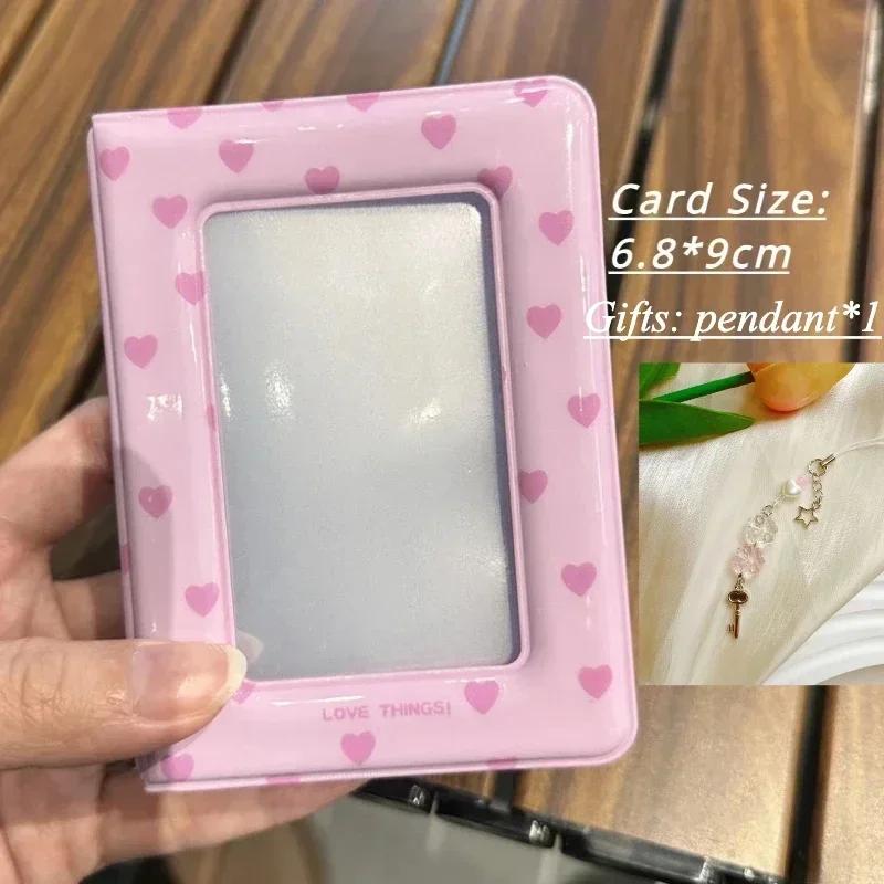 

Милый альбом для фотокарточек в стиле инс, кавайный мини-фотоальбом на 40 карманов, альбом для коллекционирования, K-pop биндер для фотокарточек 2025 оптом