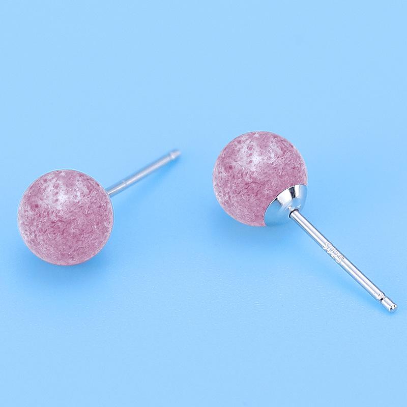 Red Strawberry Crystal Earrings Simple Fashion Lucky Earring Gift