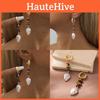 Irregular Shape Fashionable Earrings With Colorful Natural Stones And Pearls