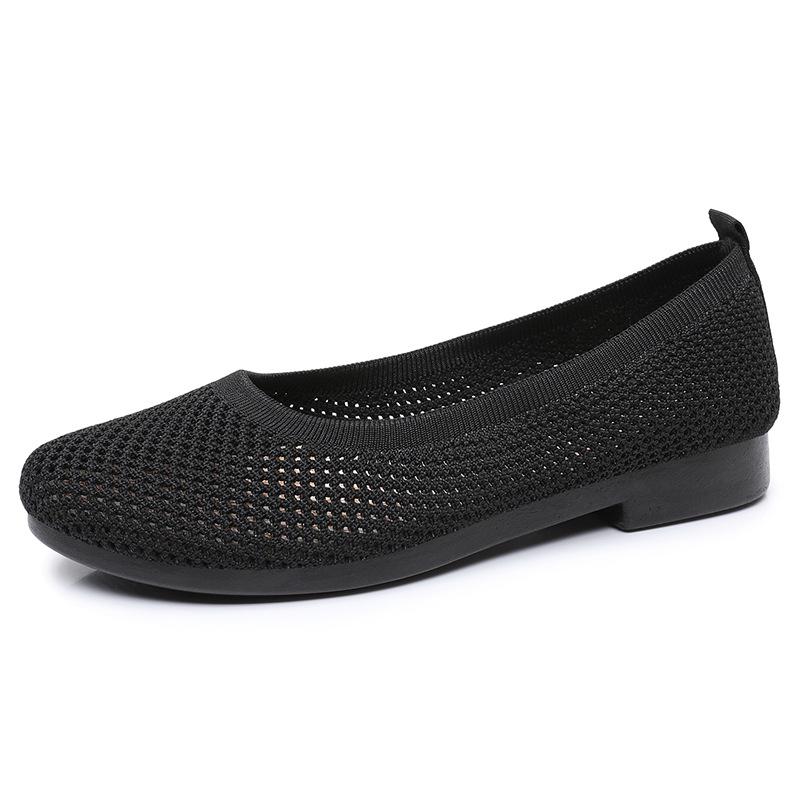Women's Shoes for Summer New Versatile Style One-foot-wearing Breathable Mesh Shoes High-end Flat Sole No Tired Feet Soft Sole Mother's Shoes
