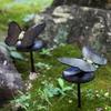 Entryway Solar Butterfly Light with LED Accent, Rechargeable Battery, Approx 7.09 X 5.12 In Size, ABS Exterior Housing, and Single Lamp