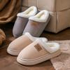 Simple Temperament Cotton Shoes Autumn and Winter Indoor Home Velvet EVA Sole, Couple Thick-soled Warm Cotton Slippers