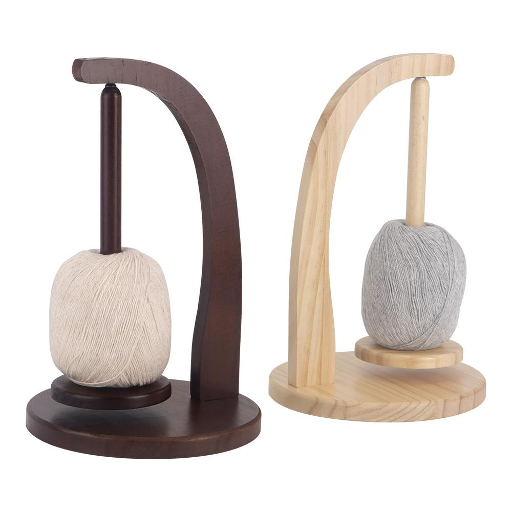 1pc DIY Yarn Storage Holder, Professional Wooden Rotatable Yarn Winding Stand Rack, Multifunctional Hand Knitting Yarn Winder