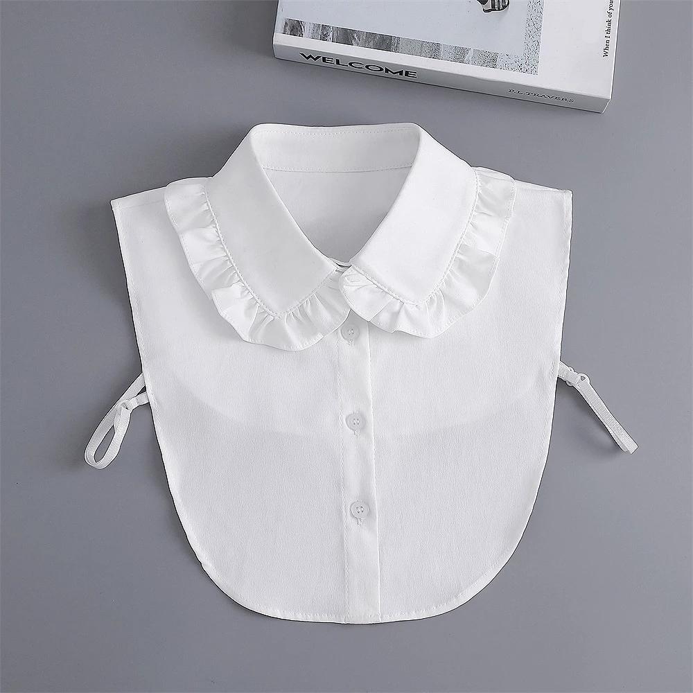 Linbaiway New Lapel Fake Collar Vintage Detachable Shirt Collar for Women Blouse Sweater False Collar Lapel Top Neckwear Ties