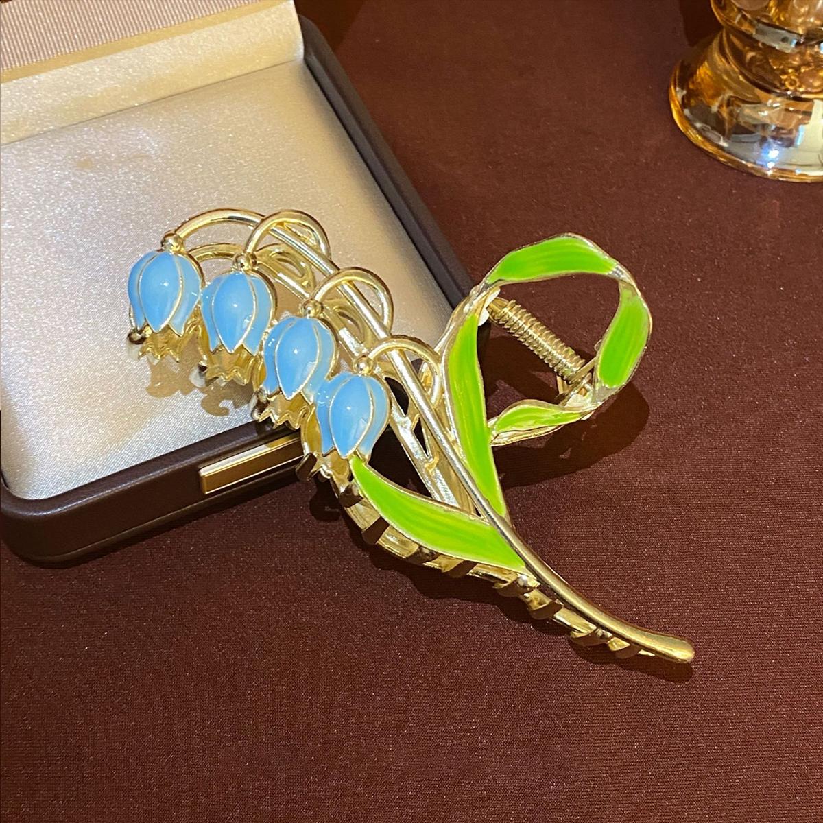 

1 шт. Цветы орхидеи-колокольчика, Супер фея, Темперамент, Аксессуары для волос, Большая заколка-краб премиум-класса, Осенняя заколка-клипса Сто акул