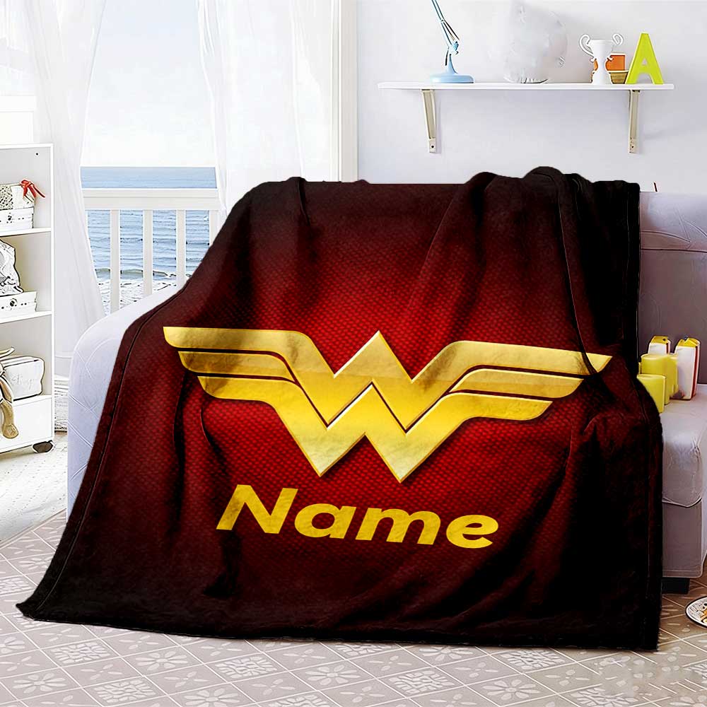 Warner (27) Customize Text Blanket Gift Customizable Blanket Ultra-Soft Perfect for Bedding Sofa Living Room Home Decor for All Occasions