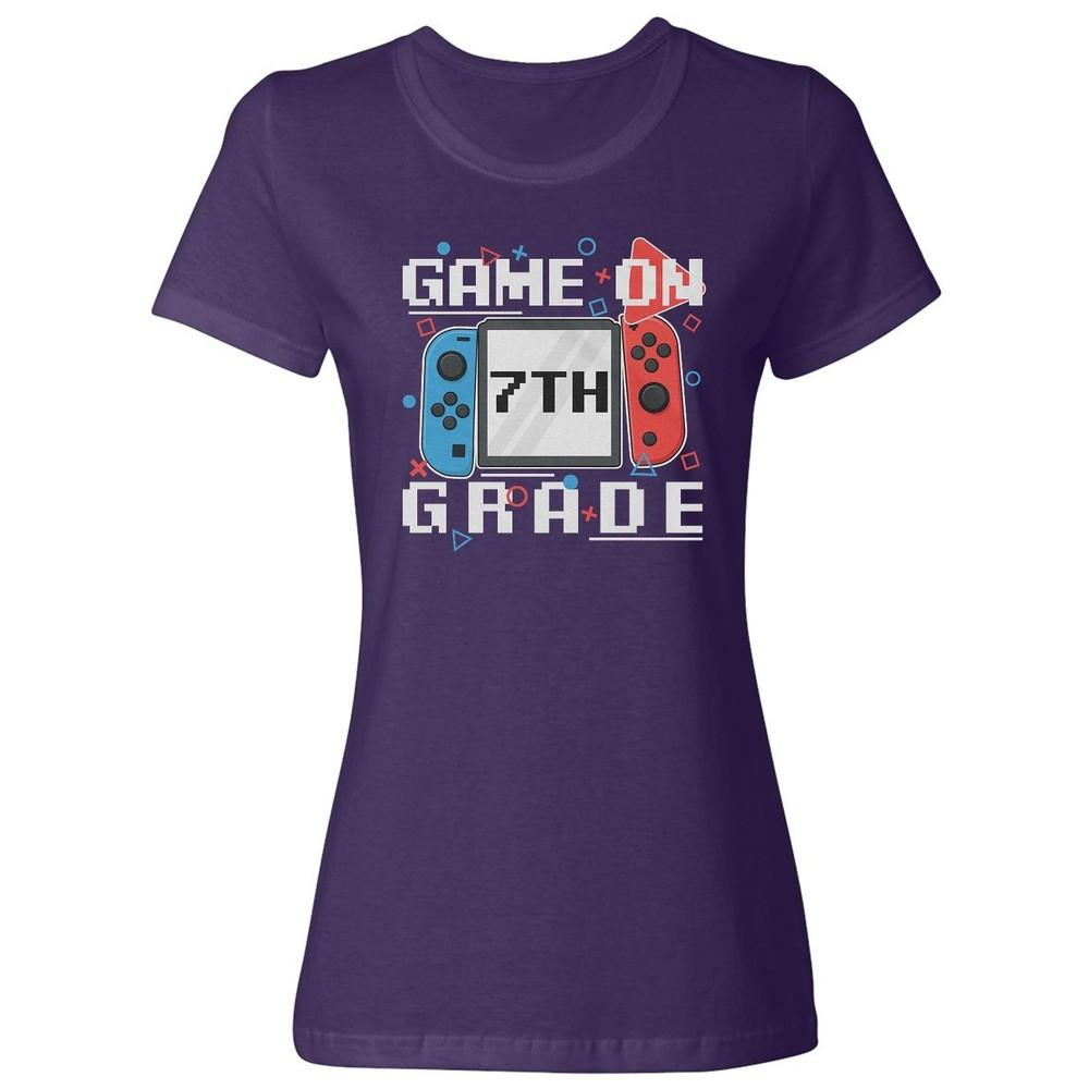 Game On 7th Grade - Back To School Controller Ladies  Crewneck T-Shirt Unisex T-Shirt XXXXL