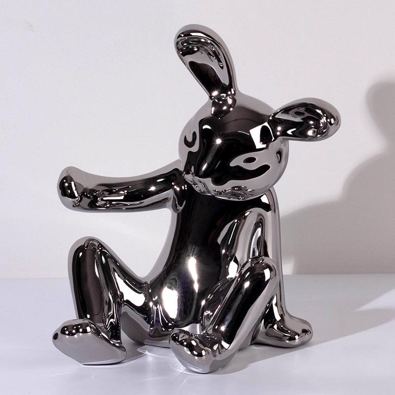 

Креативный мультяшный кролик, украшение, красная винная стойка, свет, роскошный модный книжный шкаф для крыльца, обеденный стол, стойка для бокалов для вина, мягкое украшение