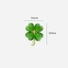 Four-leaf Clover Brooch, High-end Women's Summer Cat's Eye Collar Pin, Anti-glare Small Brooch, Corsage