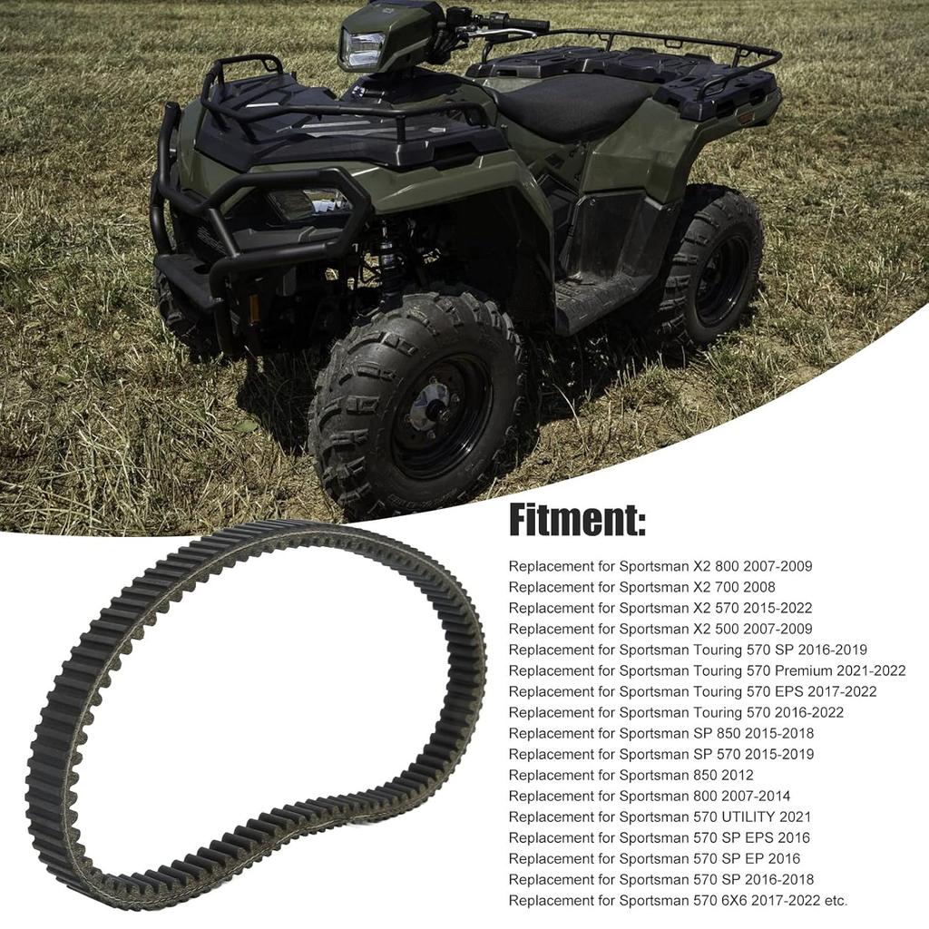 Pasek napędowy, ATV UTV Wytrzymały pasek napędowy Gumowy Czarny 3211113 Zamiennik dla Polaris Sportsman RZR Ranger 850 800 570 550 500 450