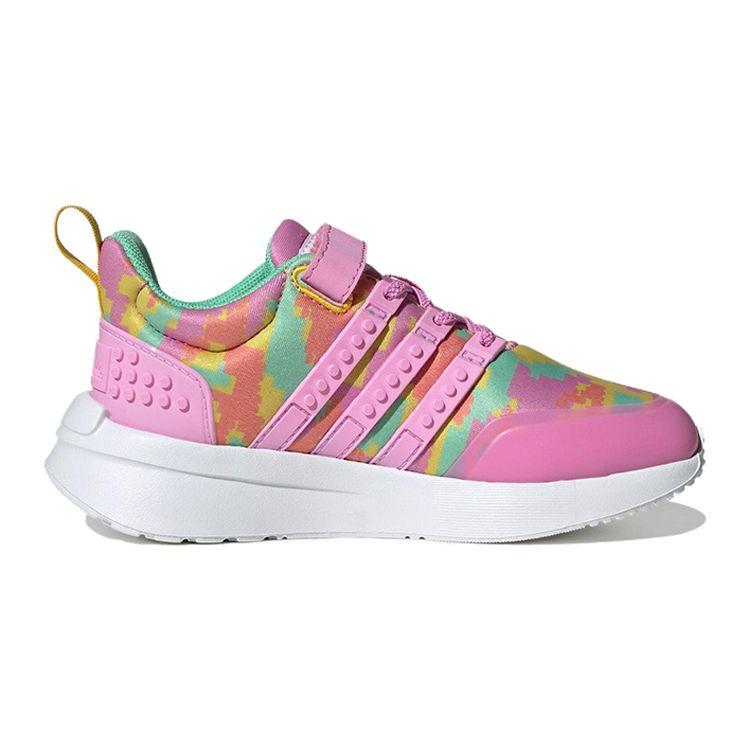 Adidas LEGO x Racer TR21 EL Little Kid Digi Camo - Bliss Orchid Kids Sneakers Pink Equipment-Yellow HQ1326