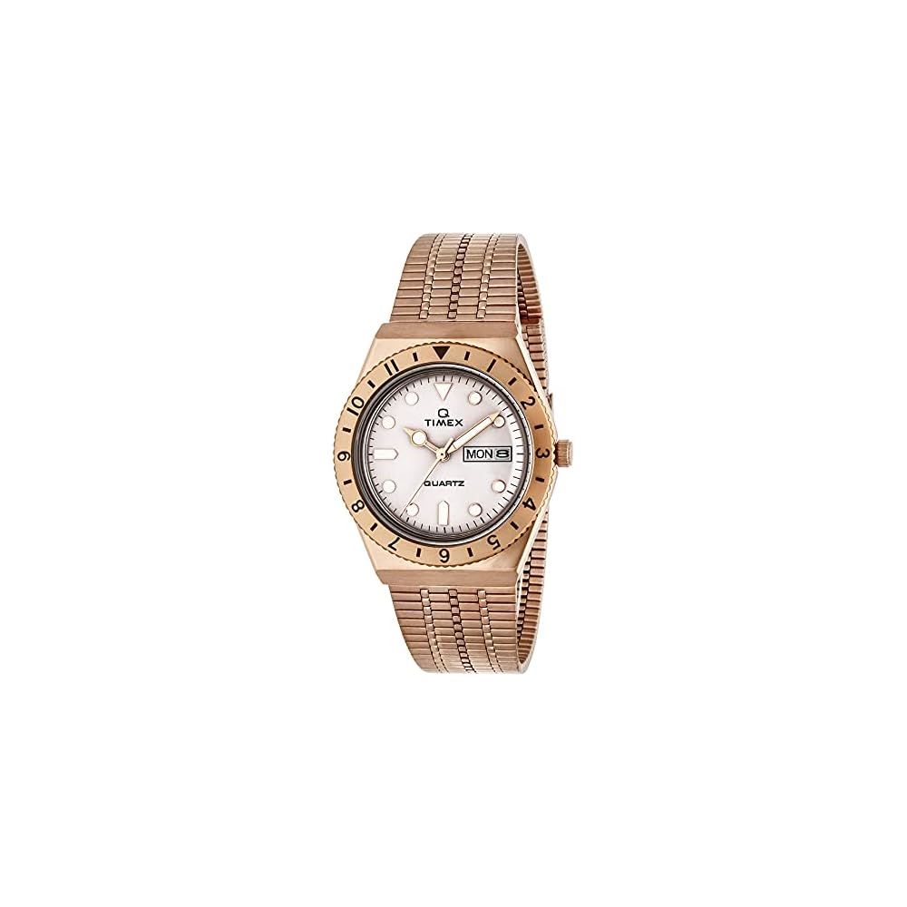 Timex Q TW2U95700 Men s Watch Cream Dial Stainless Steel Case Quartz Movement