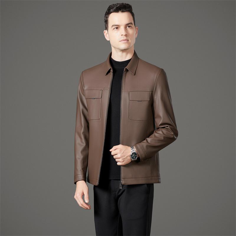 Классическая куртка из натуральной кожи — фото 8