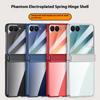 For Samsung Galaxy Z Flip7 5G Case PC+Acrylic Phone Cover with Rear Small Screen Protector Hinge Protection