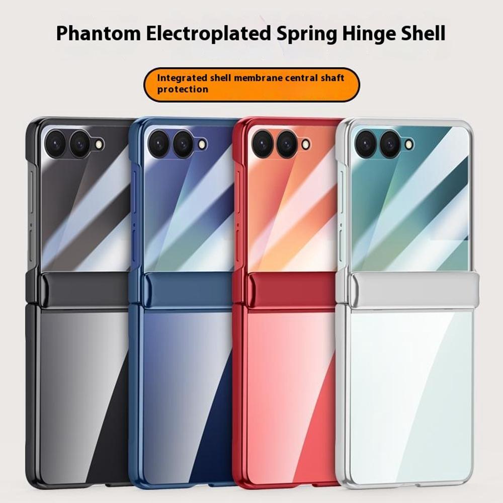 For Samsung Galaxy Z Flip7 5G Case PC+Acrylic Phone Cover with Rear Small Screen Protector Hinge Protection