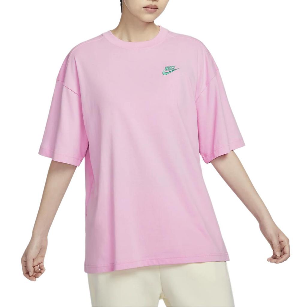 Nike Sportswear Drop Shoulder Sleeve T Shirt Women's Rise Pink HJ9427-662