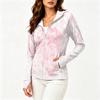 Chaqueta Ligera con Cremallera y Capucha para Mujer, Manga Larga, Estampado Floral, Protección Solar, Ropa Exterior con Bolsillos