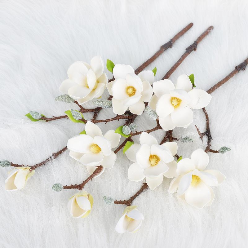 Simulation Flower Wedding Flower Indoor Home Fake Flower, Decoration Simulation Short Magnolia